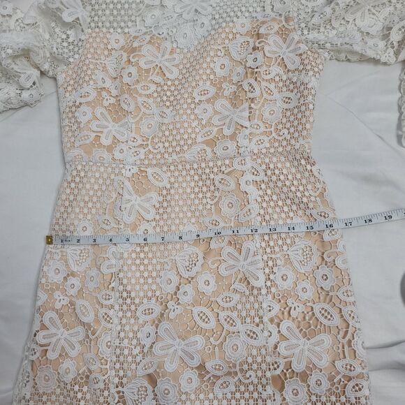 FREE PEOPLE dress‎ La Spezia white floral crochet lace bridal M - Picture 13 of 15